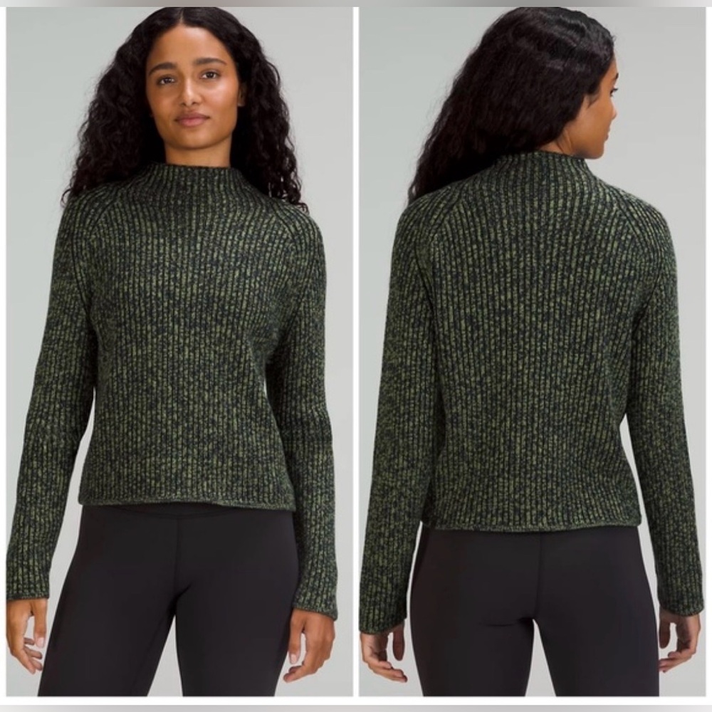 Lululemon Women's Green Cashmere/Cotton Blend Sweater